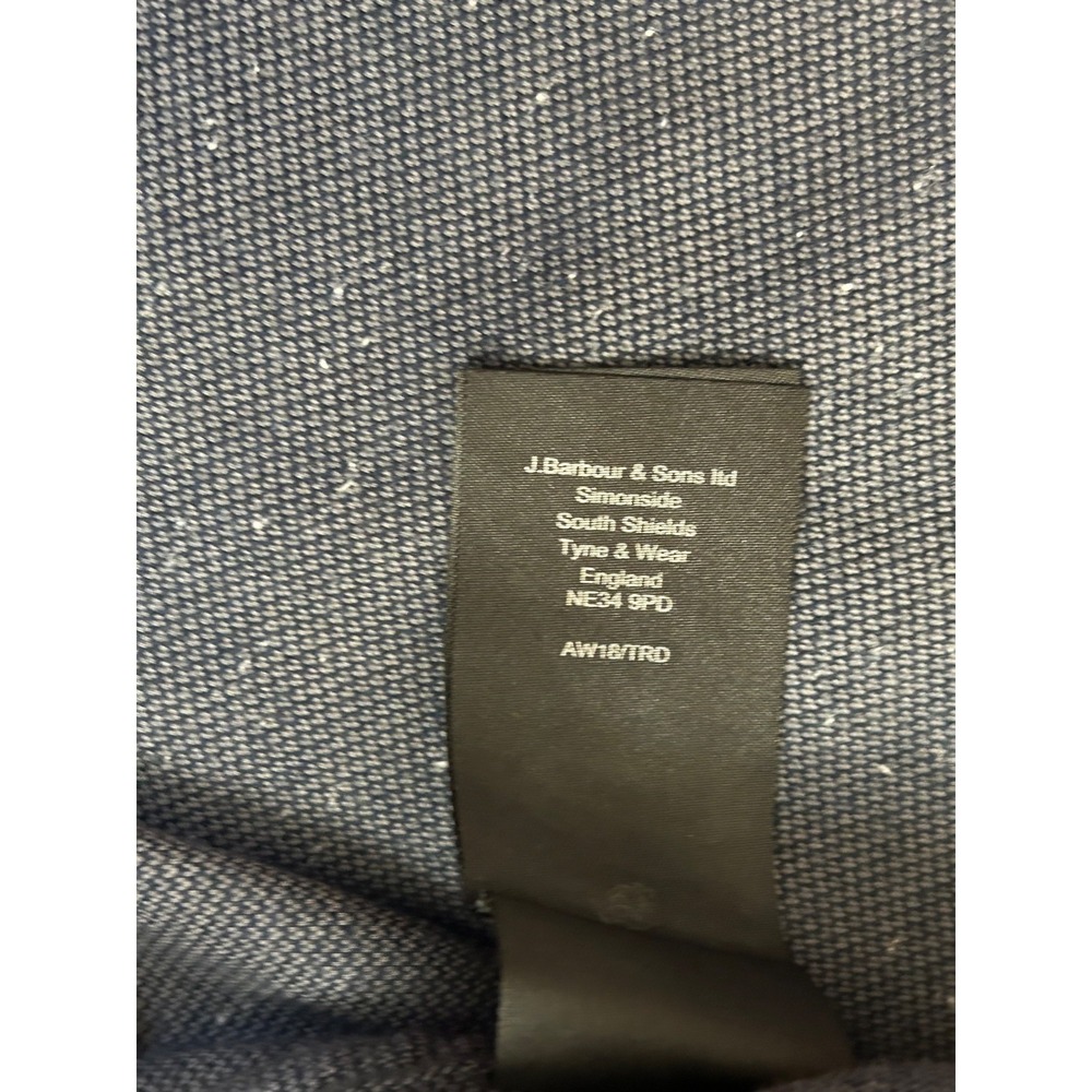 Barbour Blue Tailored Fit Hidden Button Down 2 Pocket Cotton Shirt Size M - Picture 11 of 14